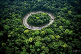 a formula1 race track, hidden in brazilian jungle