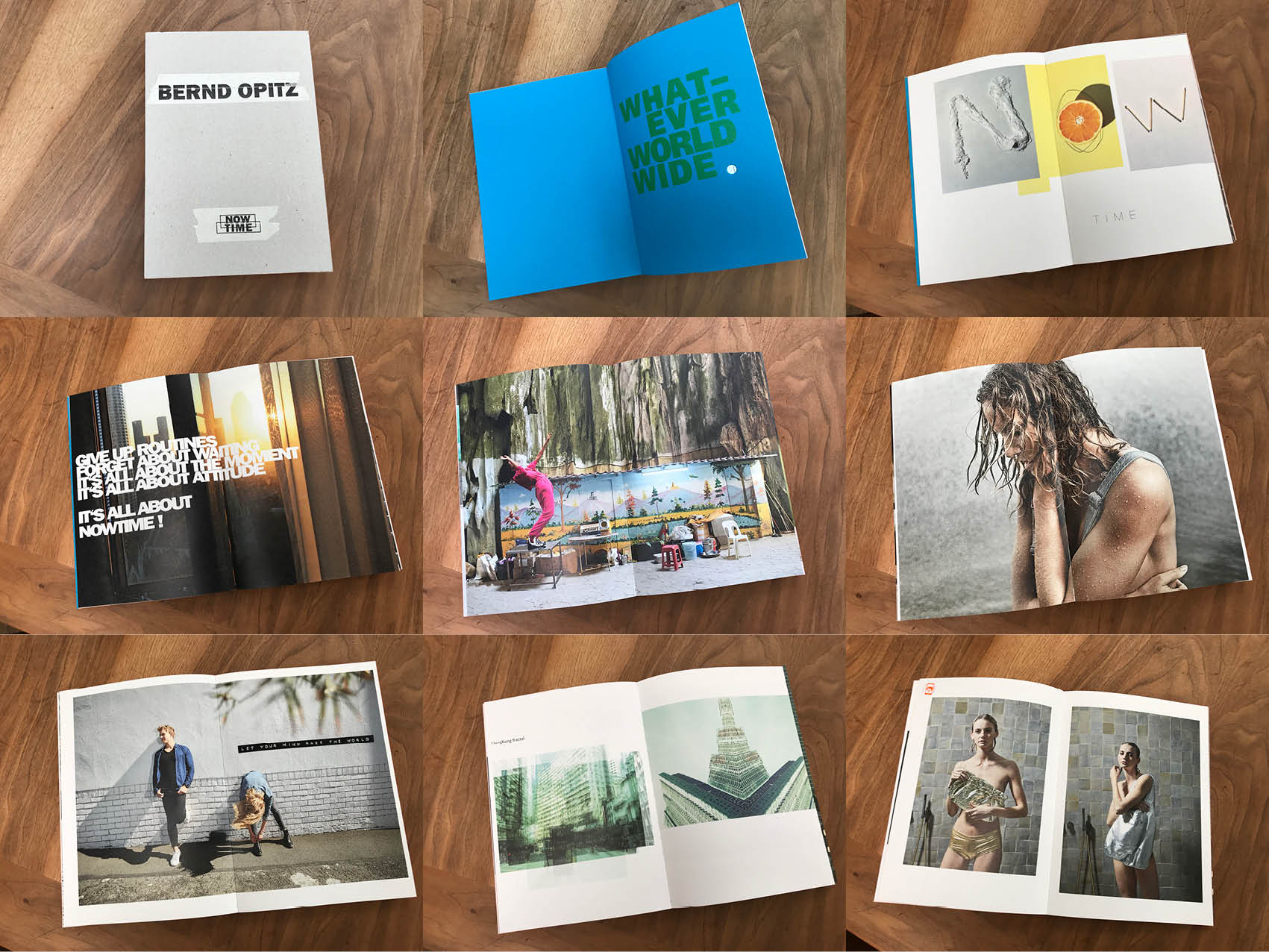 pictures of the creative book nowtime by Bernd Opitz