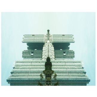 Hong Kong fractal artificial picture of a skyscraper