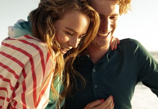 a couple on the beach